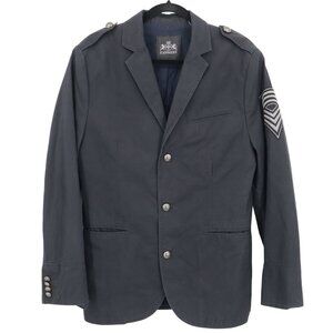 Express Blazer Mens‎ S Navy Military Inspired Dapper Professional Contemporary